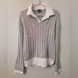 Women's Collar Crewneck Sweater